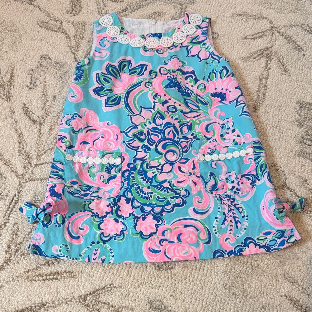 Lilly Pulitzer Girls 3T Pink and Blue Dress
